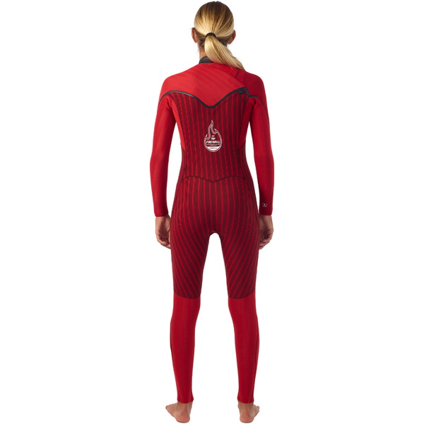 2026 O'Neill Womens Hyperfreak Fire 5/4+mm Chest Zip Wetsuit 5678 - Black